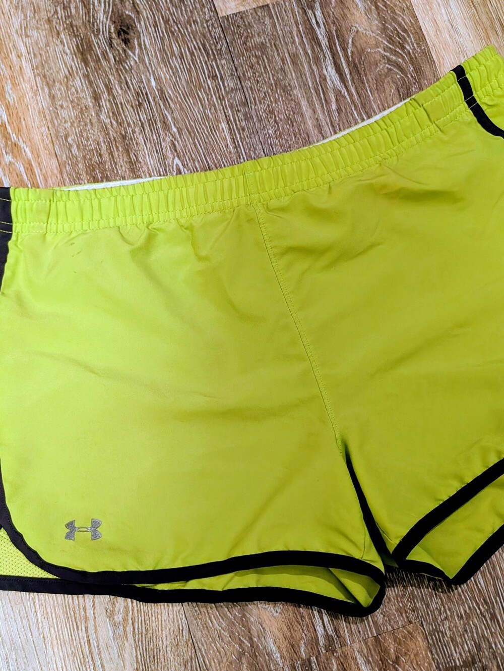 Under Armour Women's Hi-Vis Lime Green Performance Shorts